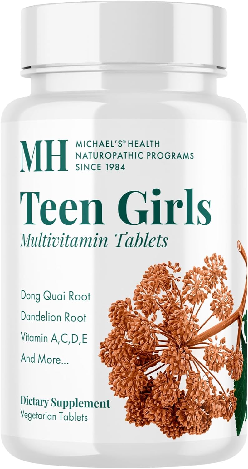 Teen Girls Multivitamin with B Complex Vitamins and Female Herbal Blend - 90 Vegetarian Tablets