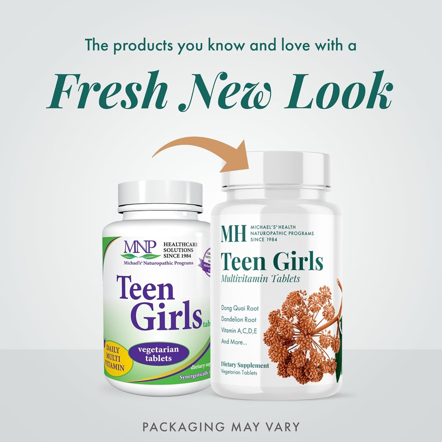 Teen Girls Multivitamin with B Complex Vitamins and Female Herbal Blend - 90 Vegetarian Tablets