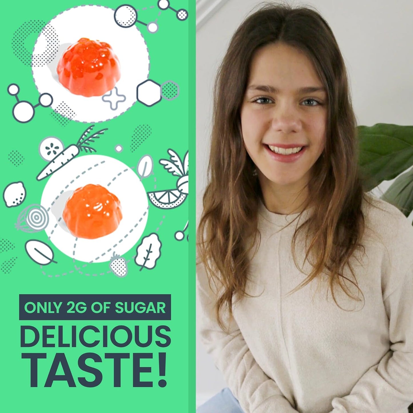 Teens' 3-in-1 Gut Support Gummies for Digestive, Skin, and Immune Health - 60-Day Supply