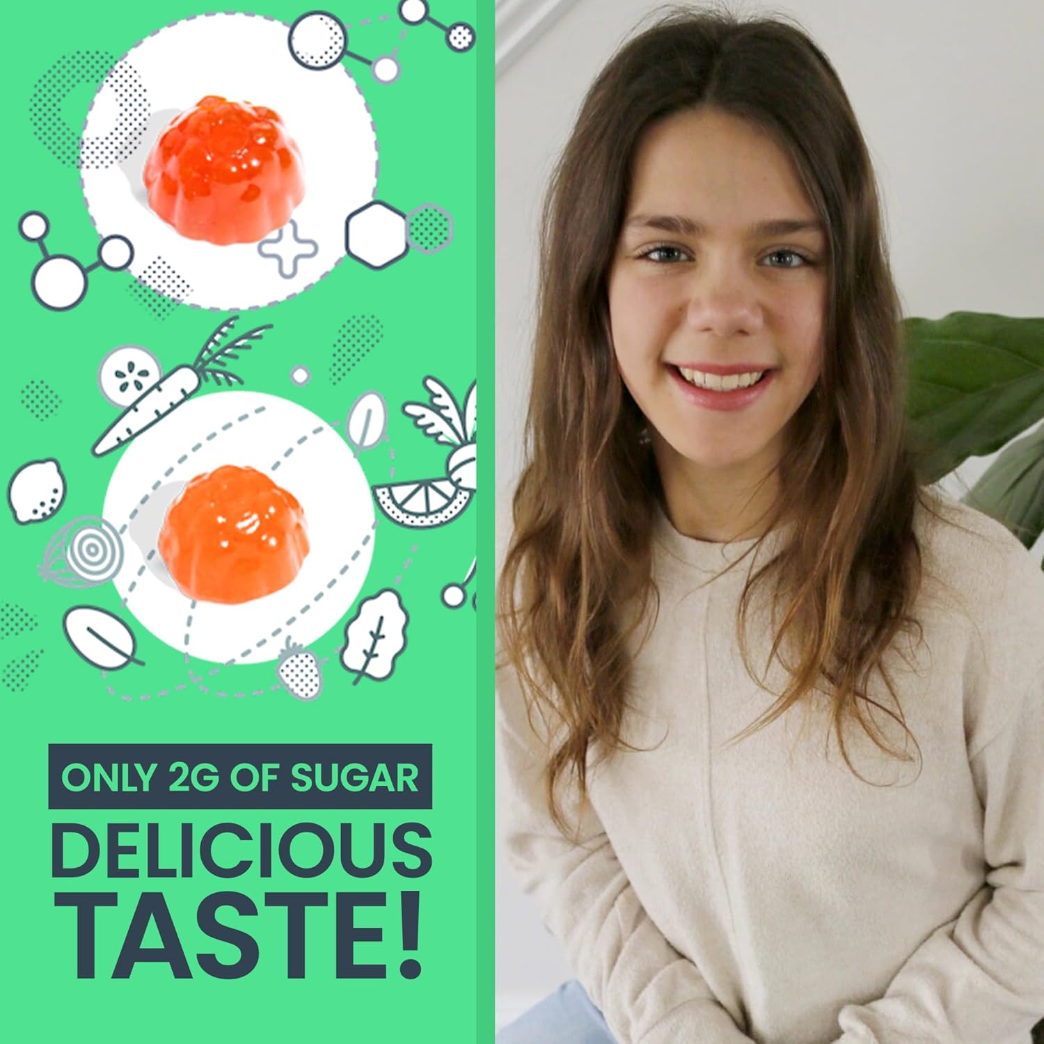 Teens' 3-in-1 Gut Support Gummies for Digestive, Skin, and Immune Health - 60-Day Supply