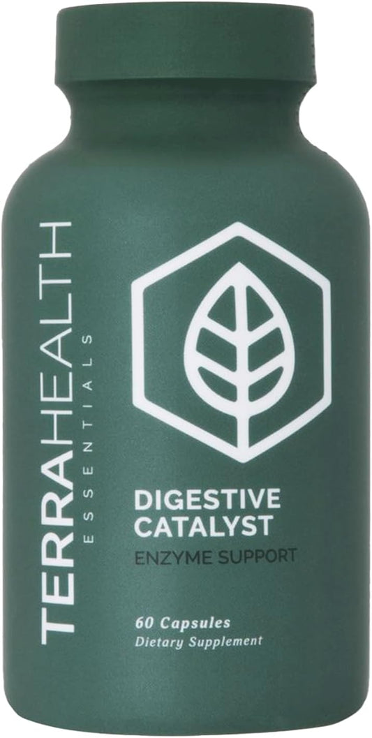 Terra Health Essentials Digestive Catalyst | Support for IBS Symptoms | Enzyme Blend (1 Bottle, 60 Capsules)