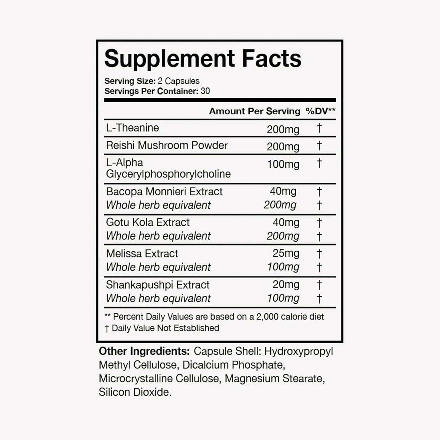 Terra Health NOOFOCUS Nootropic Brain Support Supplement with Adaptogenic Mushrooms, Alpha-GPC, Gotu Kola, L-Theanine - Natural Focus & Memory Boost, 30 Day Supply