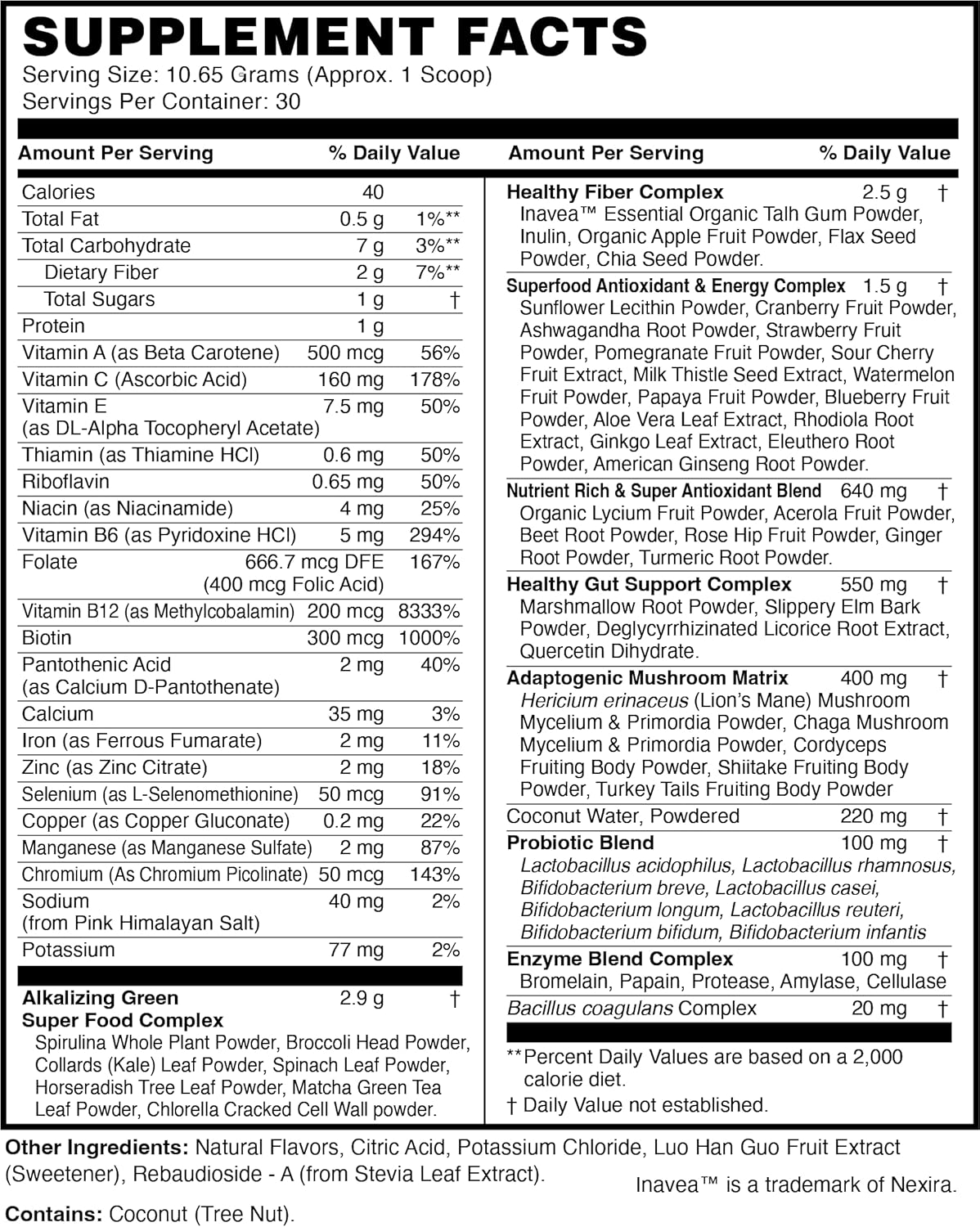 TERRA ORIGIN Tropical Passion Fruit Greens Powder Supplement with Digestive Enzymes, Probiotics & Immune Support for Women - 30 Servings