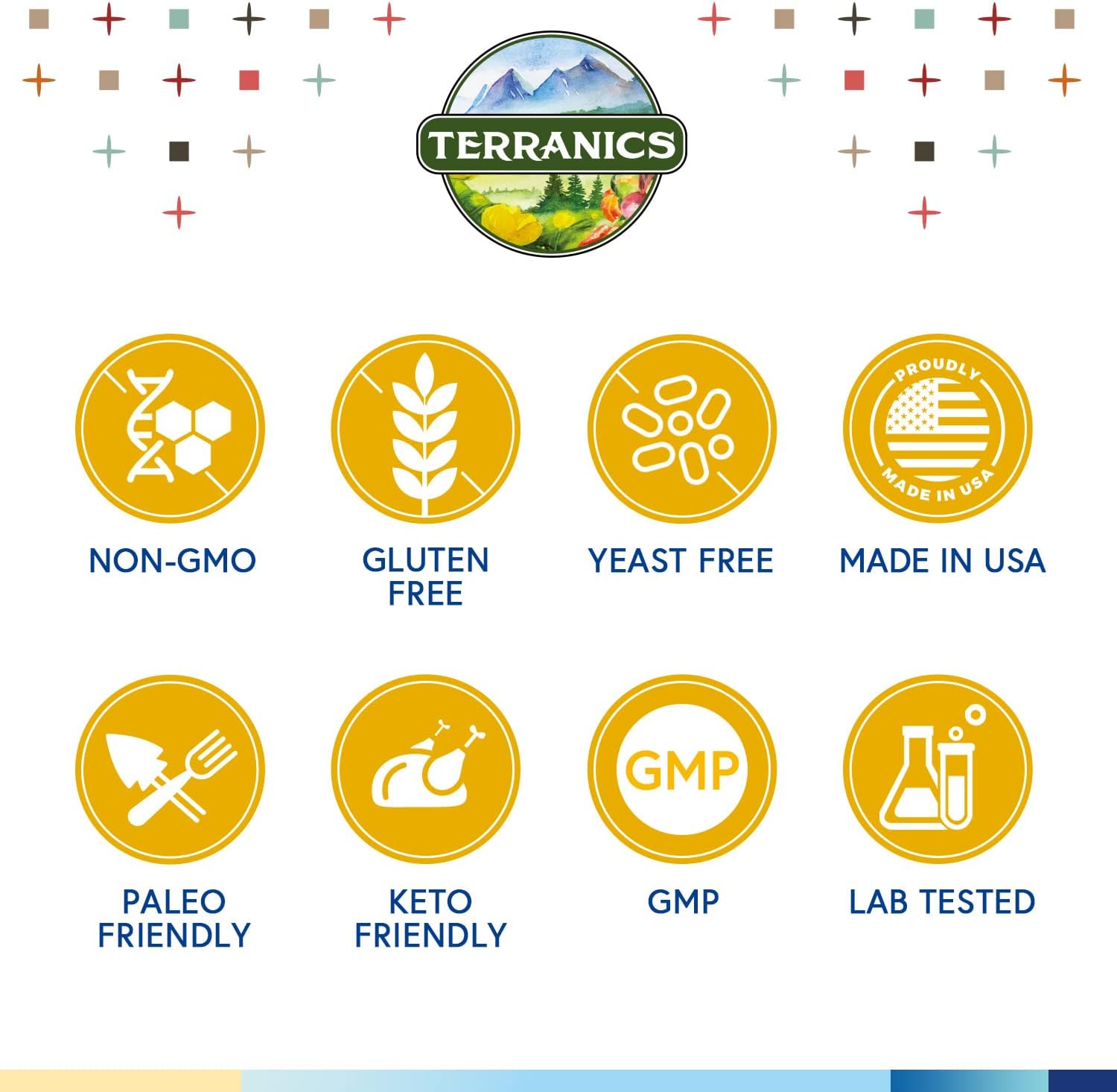 Terranics Probiotics: 60 Billion CFU, 20 Strains, Veg Capsules with Prebiotics, Digestive & Immune Health Support, Non-GMO, Dairy & Gluten-Free, Shelf Stable Supplement for Men & Women