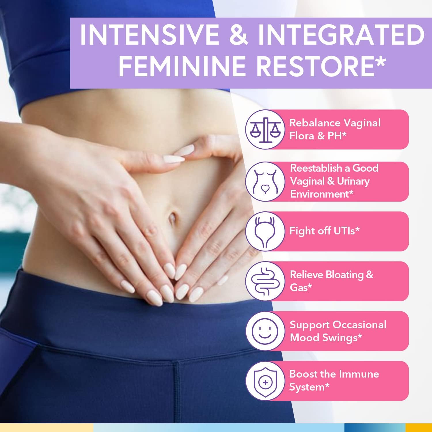 Terranics Women's Daily Probiotics - 200 Billion CFU, 32 Strains, Cranberry & Prebiotics - Balance Vaginal Flora & pH - Delayed Release, Shelf Stable - 60 Vegan Capsules