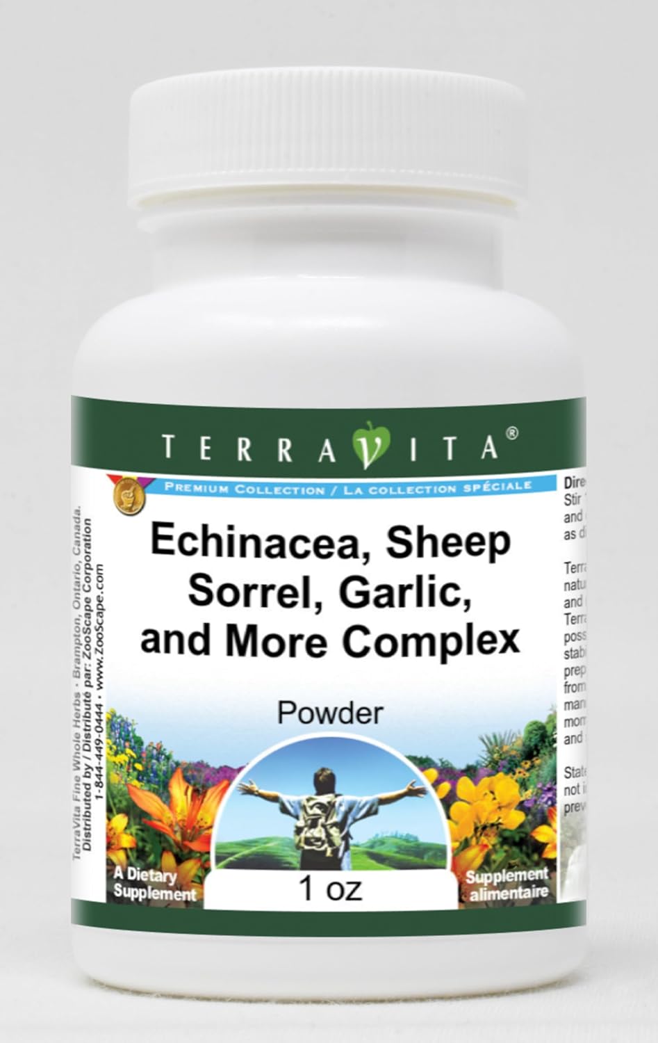 Terravita Candida Complex Powder with Echinacea, Sheep Sorrel, and Barberry - 2 Pack (1 oz each)