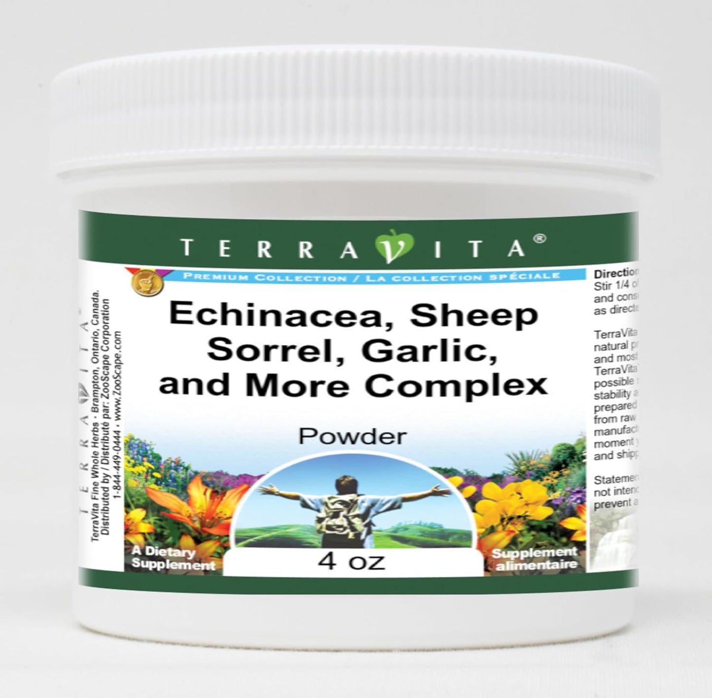Terravita Complex Powder with Echinacea, Sheep Sorrel, and Garlic - 4 oz (Pack of 3)