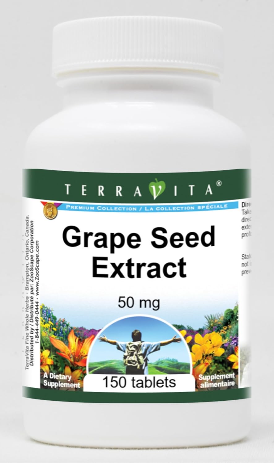 Terravita Grape Seed Extract 50mg Tablets - 300 Tablets Total