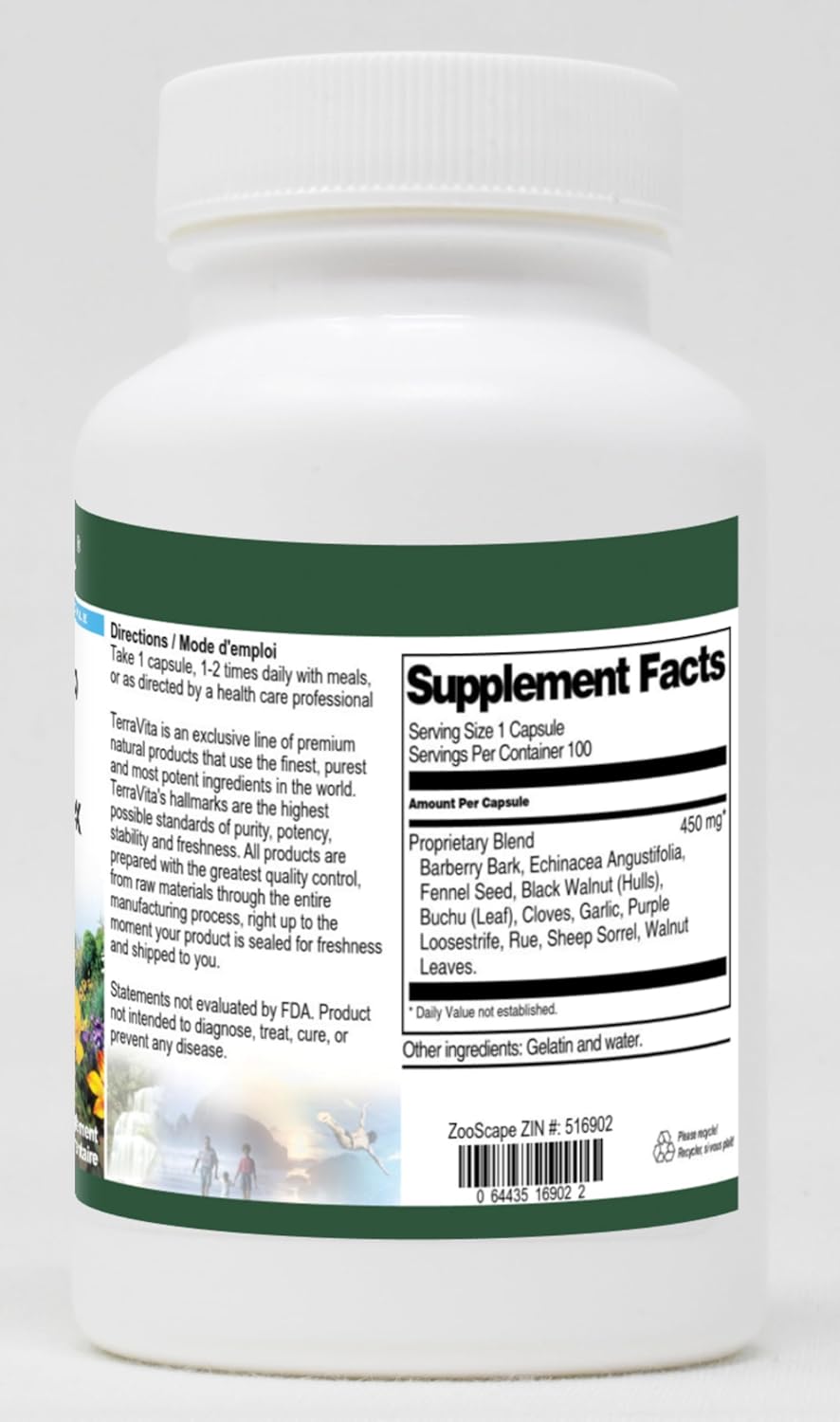 Terravita Immune Support Complex - 450 mg (100 Capsules, ZIN: 516902)