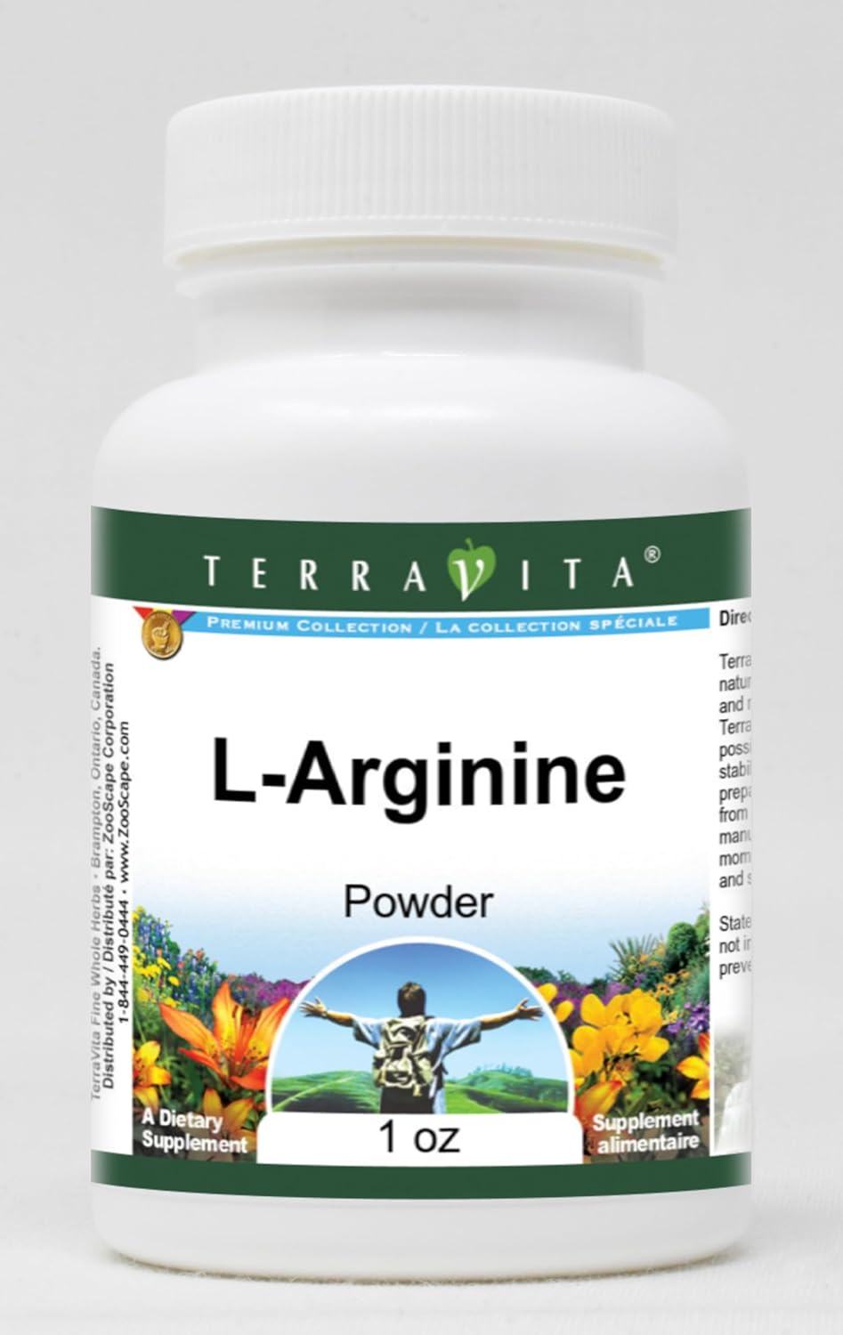 Terravita L-Arginine Powder - 1 oz, ZIN 524089 - Essential Amino Acid Supplement