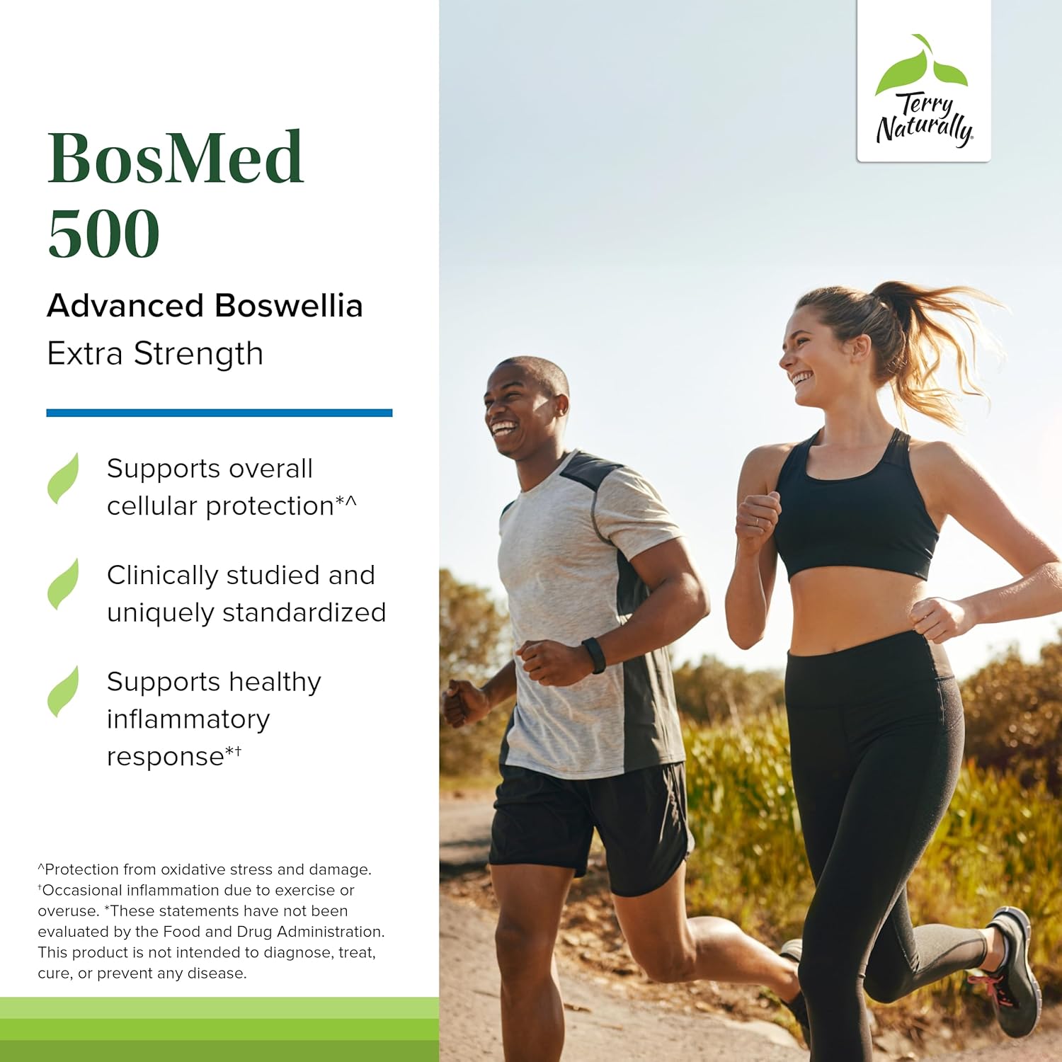 Terry Naturally BosMed 500 Extra Strength - 240 Softgels - Advanced Boswellia Supplement for Healthy Inflammation Response - Non-GMO, Halal, Gluten Free