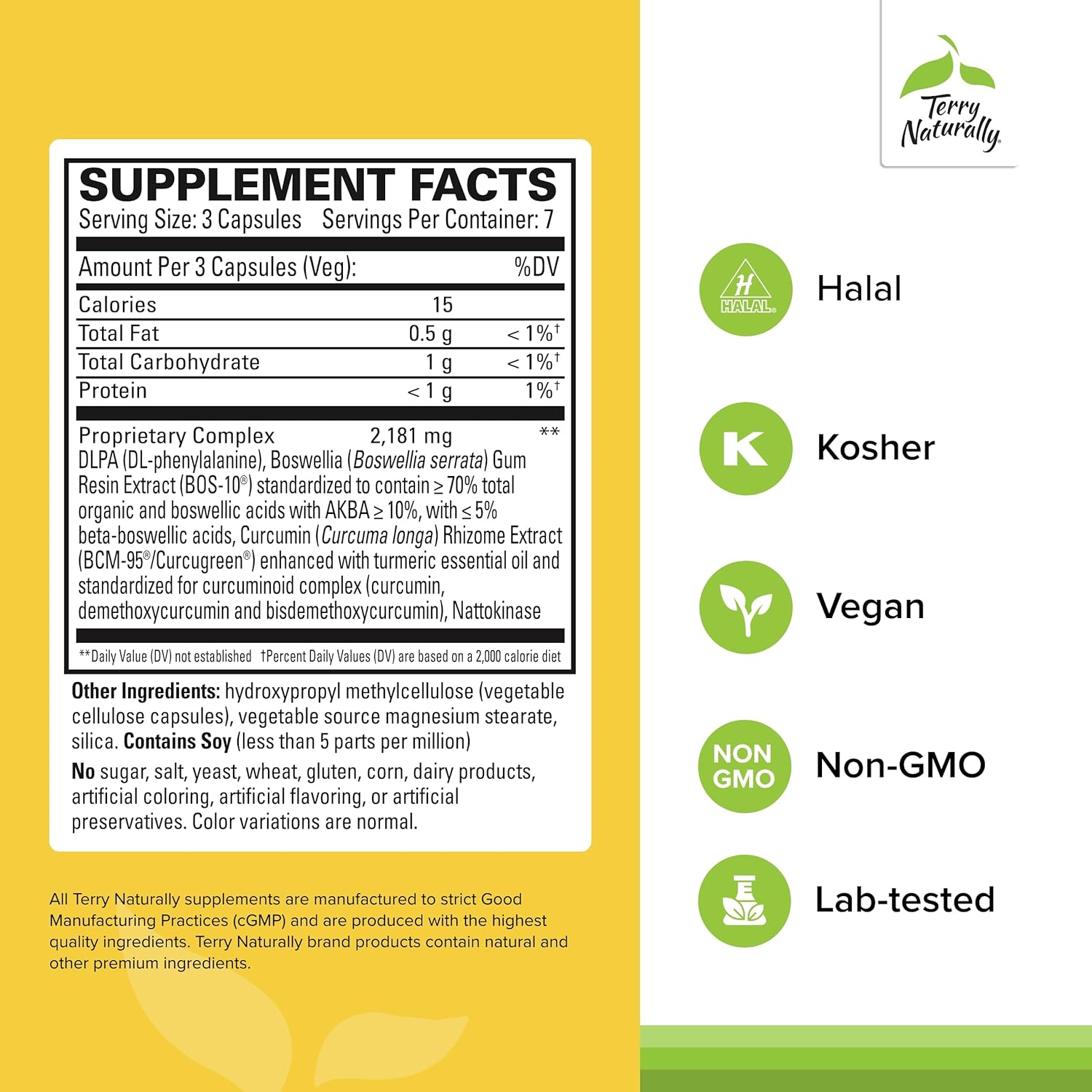 Terry Naturally Curamin: Curcumin Supplement for Circulation, Endorphin & Muscle Support - 21 Capsules