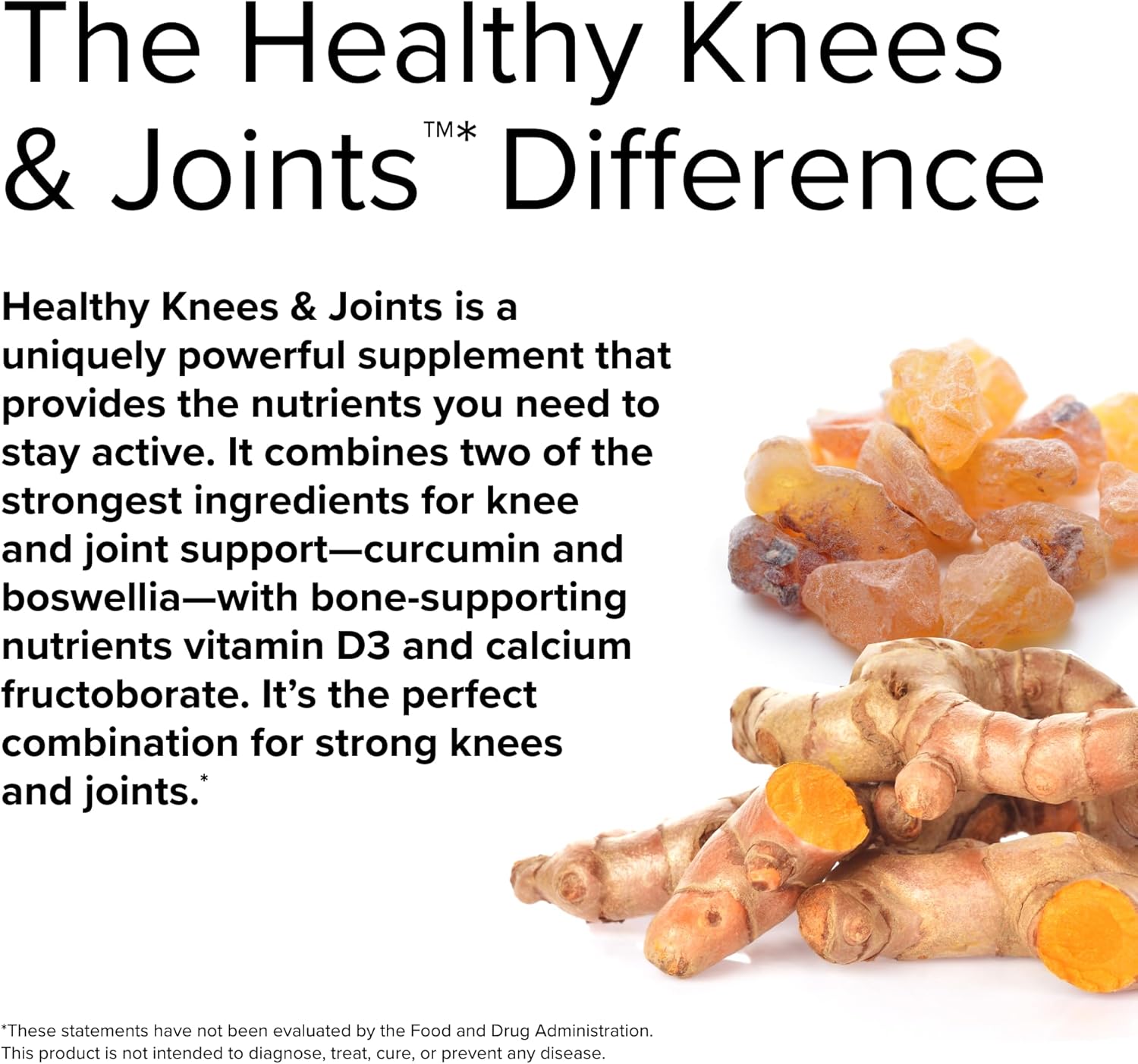 Terry Naturally Healthy Knees & Joints Supplement for Bone and Joint Health - Supports Flexibility and Mobility - 60 Capsules