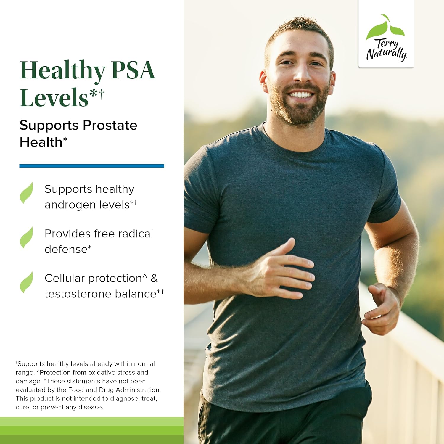 Terry Naturally Prostate Health Supplement - Supports Healthy PSA Levels - Herbal Blend with Curcumin, Turmeric Oil & Grape Seed Extract - 120 Softgels