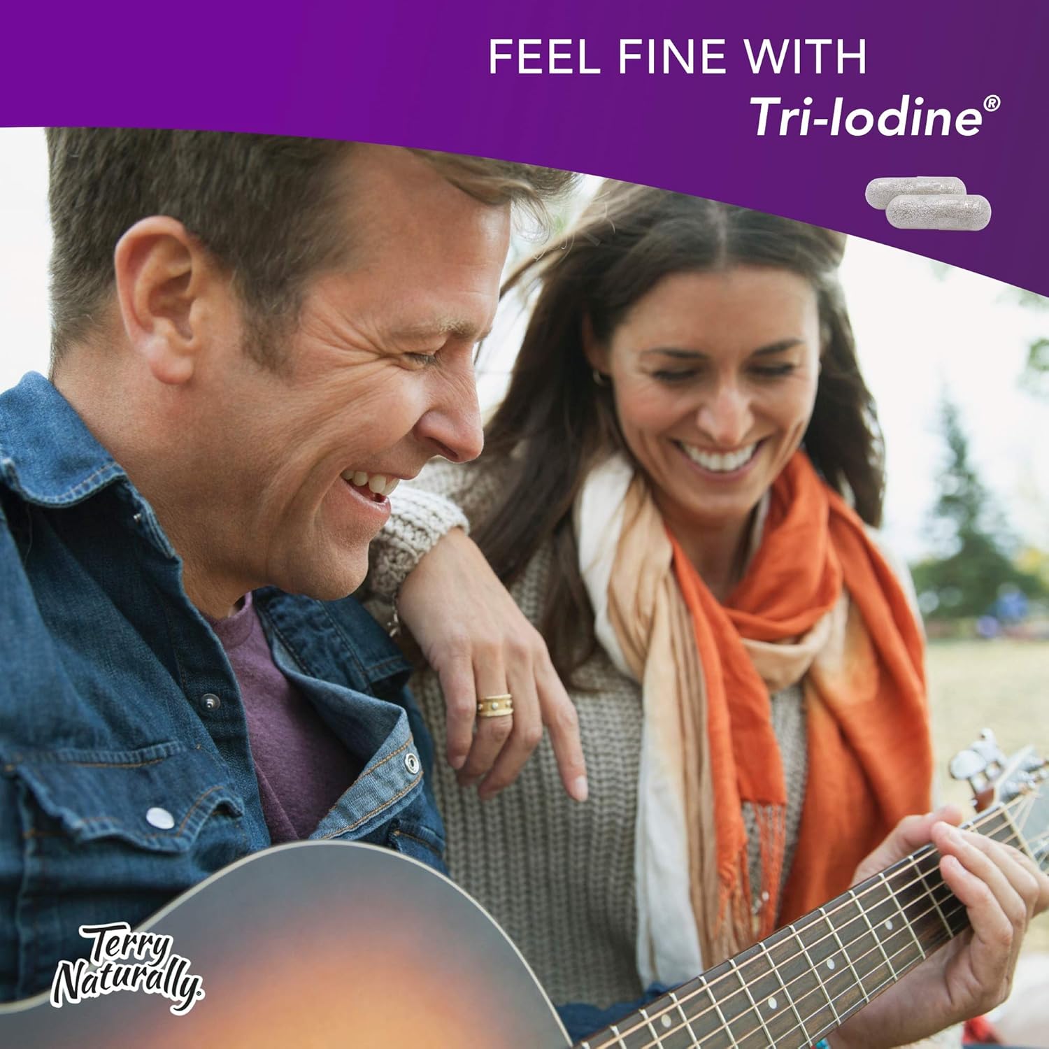 Terry Naturally Tri-Iodine Capsules - Supports Thyroid Health, Hormone Balance, Brain & Energy - 6.25mg - 90 Count