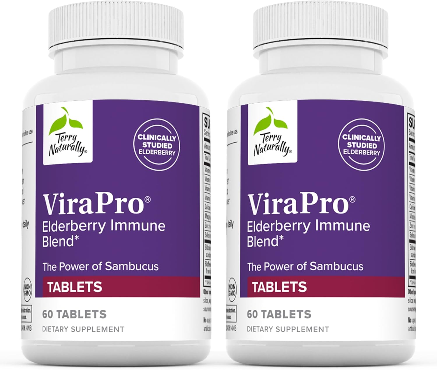 Terry Naturally ViraPro Herbal Blend Supplement for Immune Support - Elderberry, Zinc & Selenium - Boost Immune Response - 120 Tablets