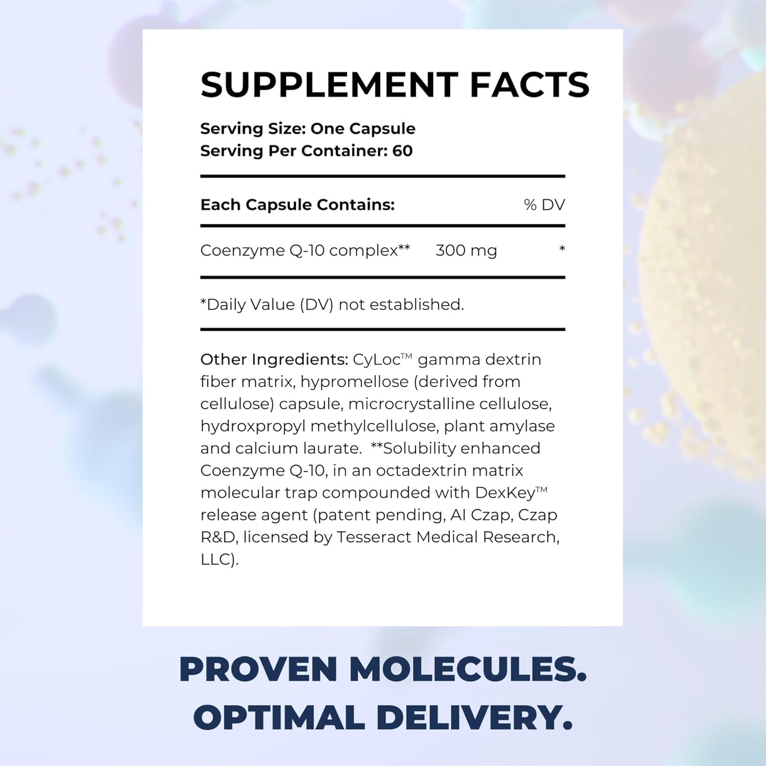 Tesseract Medical Research Vitality Boost Joint Support Supplement with Coenzyme Q10 Antioxidant for Optimal Health