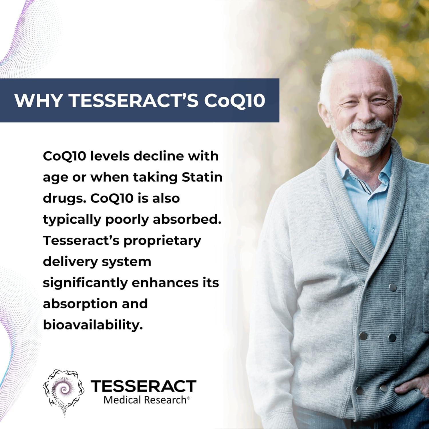 Tesseract Medical Research Vitality Boost Joint Support Supplement with Coenzyme Q10 Antioxidant for Optimal Health