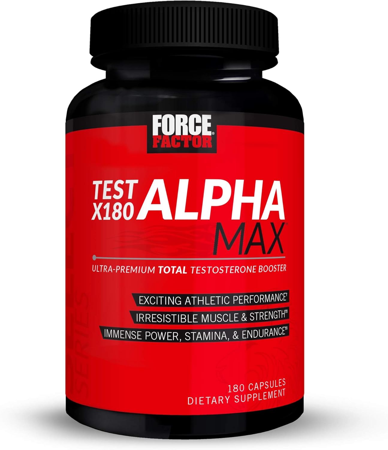 Test X180 Alpha Max Total Testosterone and Nitric Oxide Booster for Men - 180 Capsules, Fenugreek Seed and Tribulus for Improved Athletic Performance and Blood Flow