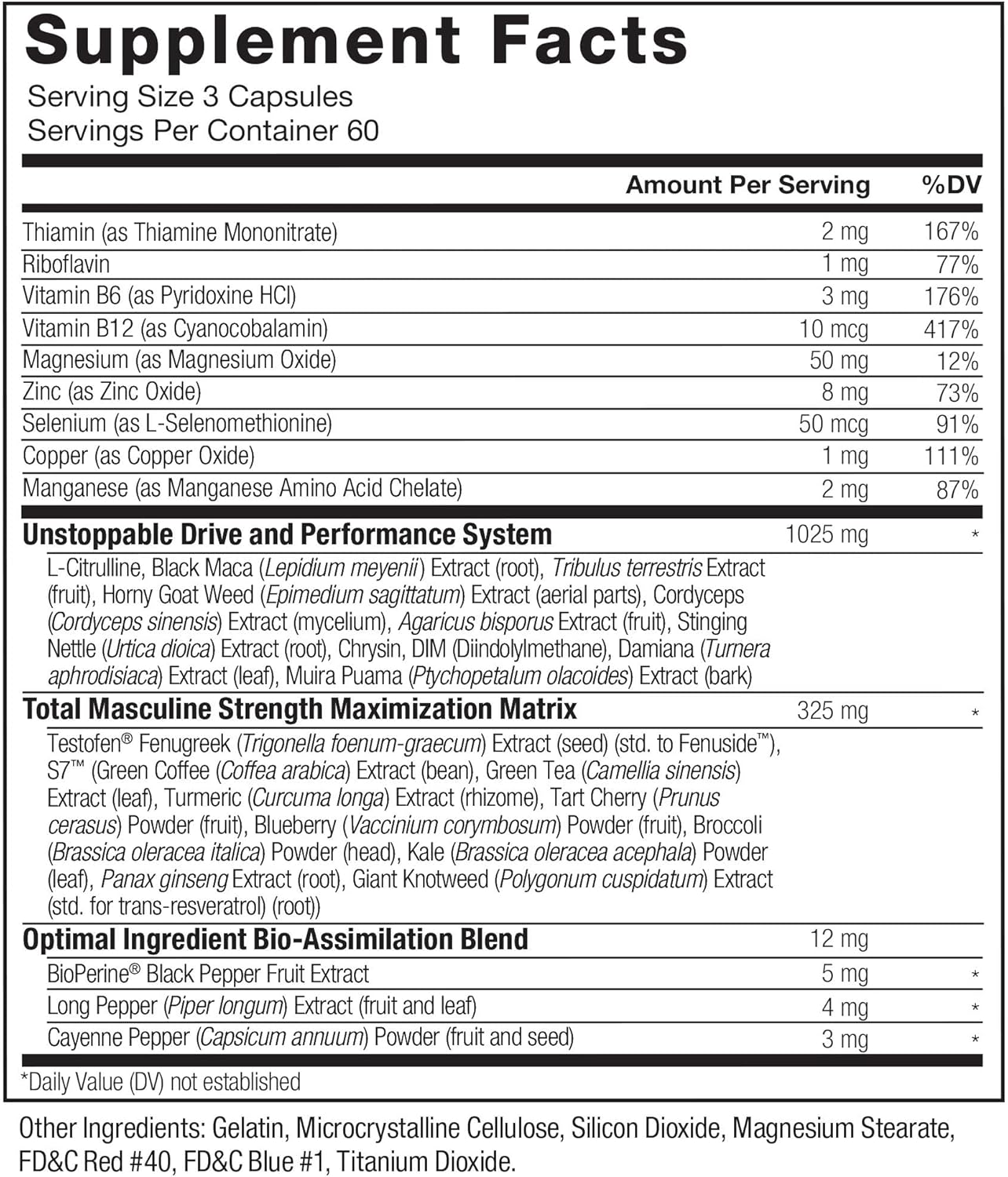 Test X180 Alpha Max Total Testosterone and Nitric Oxide Booster for Men - 180 Capsules, Fenugreek Seed and Tribulus for Improved Athletic Performance and Blood Flow