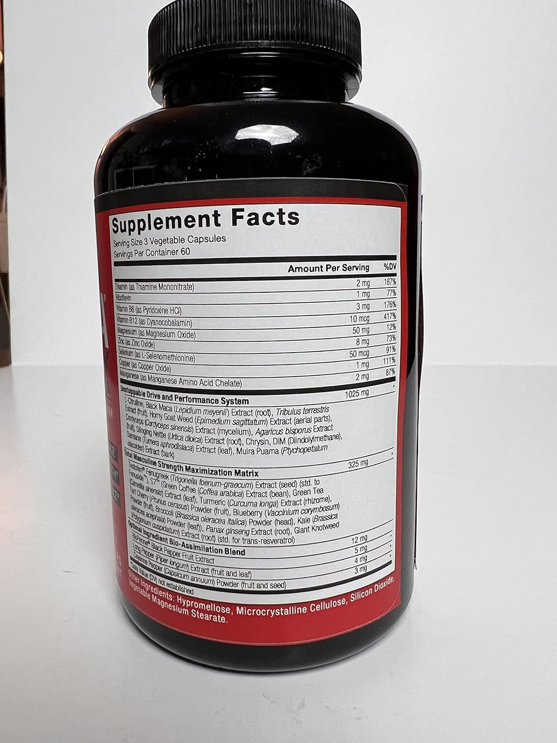 Test X180 Alpha Max Total Testosterone and Nitric Oxide Booster for Men - 180 Capsules, Fenugreek Seed and Tribulus for Improved Athletic Performance and Blood Flow