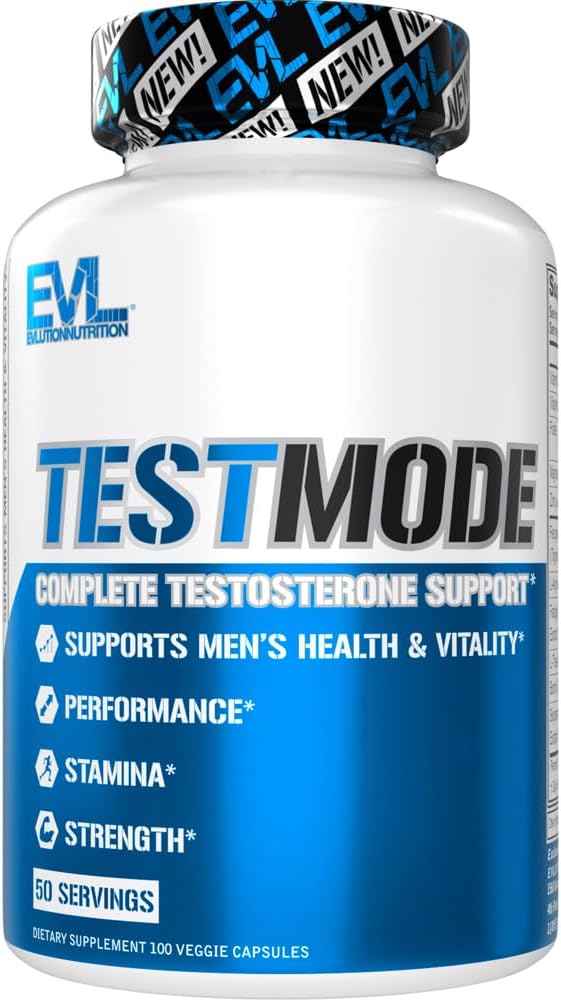 TestMode Testosterone Supplement for Men - Supports Men's Health & Vitality - Boosts Performance, Stamina & Strength - 100 Veggie Capsules