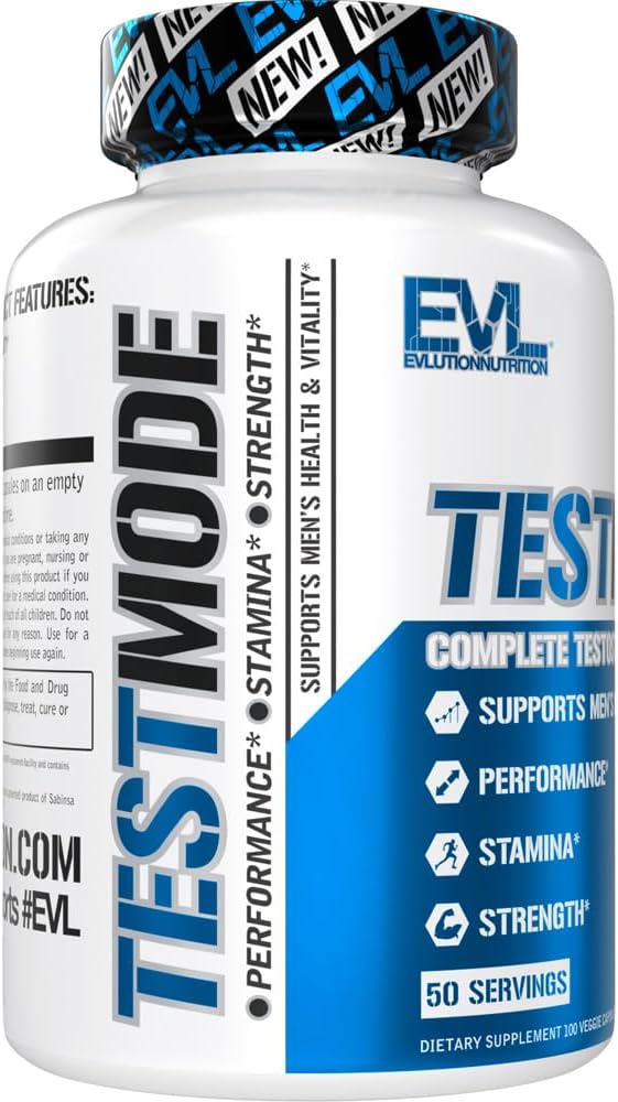 TestMode Testosterone Supplement for Men - Supports Men's Health & Vitality - Boosts Performance, Stamina & Strength - 100 Veggie Capsules