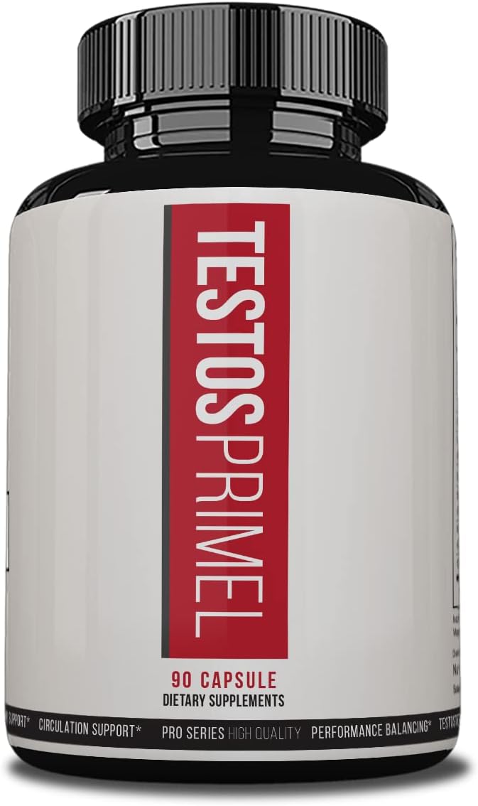 Testo Prime Advanced Formula Dietary Supplements - 90 Vegetable Capsules, 1 Month Supply
