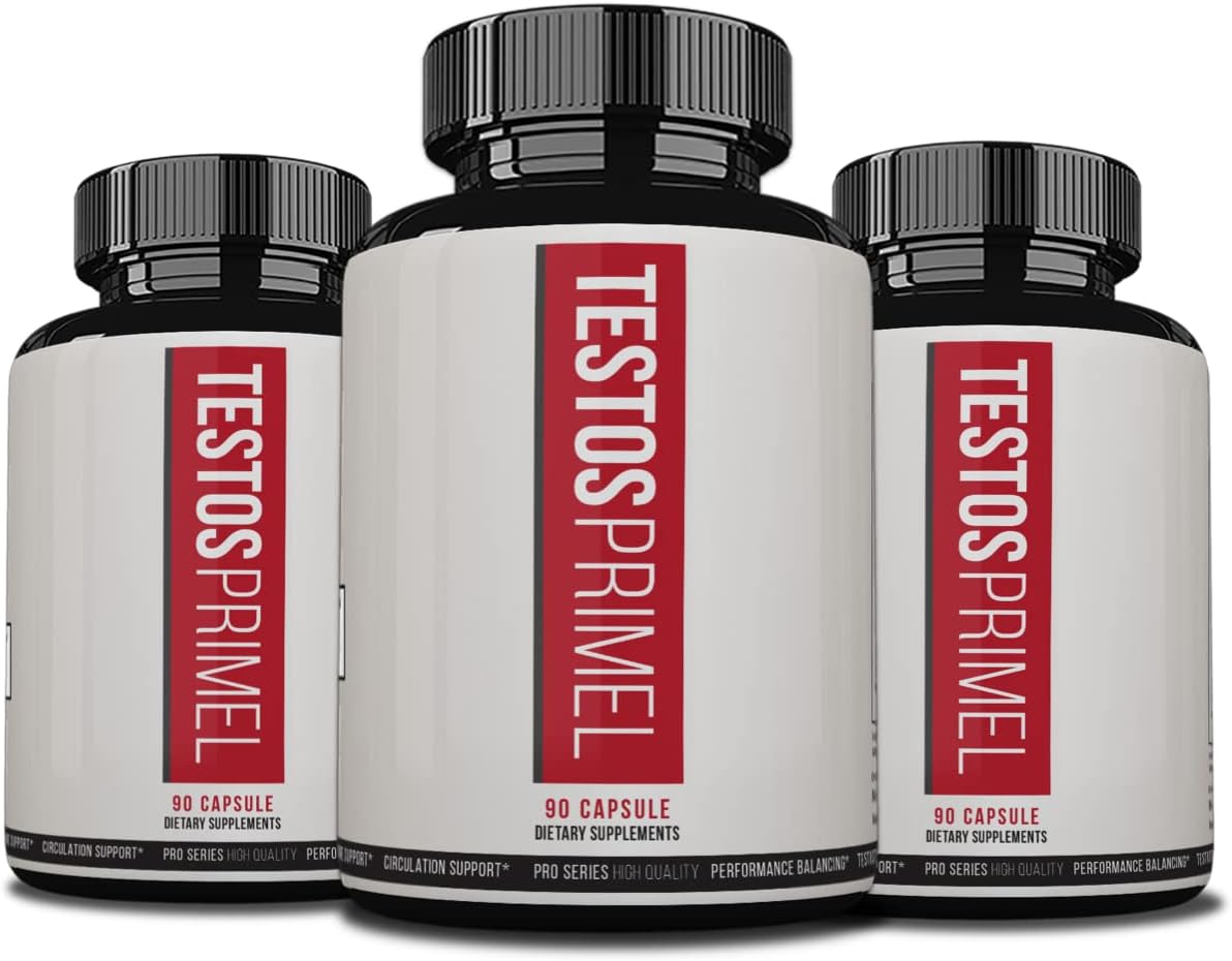 TestosPrimel Advanced Formula for Muscle Growth - 270 Capsules (3 Month Supply)