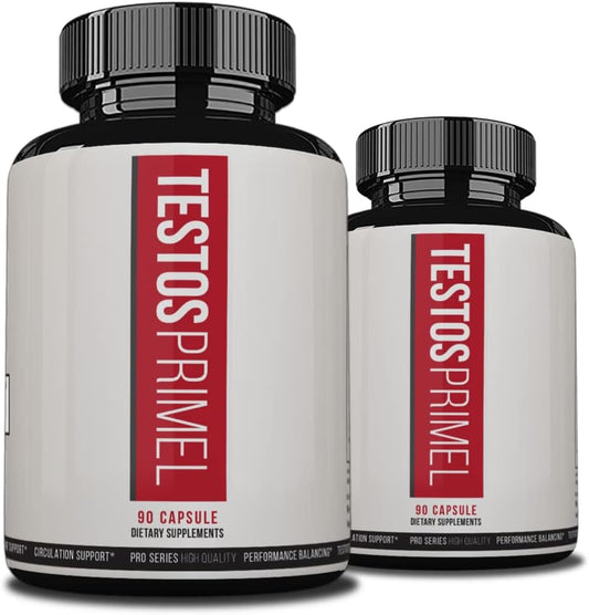 TestosPrimel Advanced Formula for Muscle Strength - 180 Capsules (2 Month Supply)