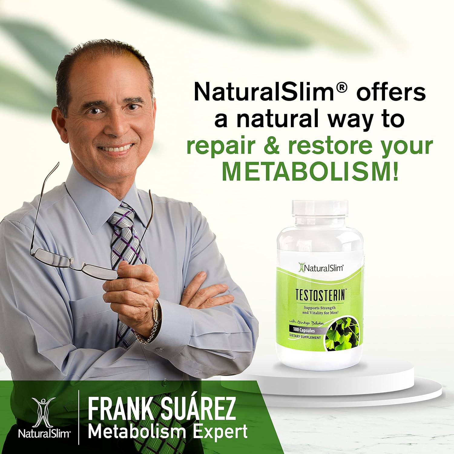 Testosterin Men's Multivitamin Strength & Stamina Enhancer with Zinc & Vitamin B3 - Muscle Support, Stamina, Metabolism - 180 Capsules