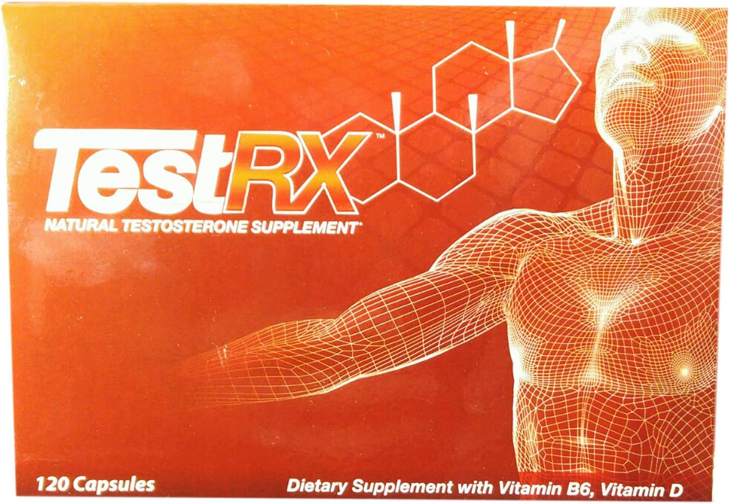 TESTRX Natural Testosterone Supplement - Boost Energy and Performance with 120 Capsules by Leading Edge Health