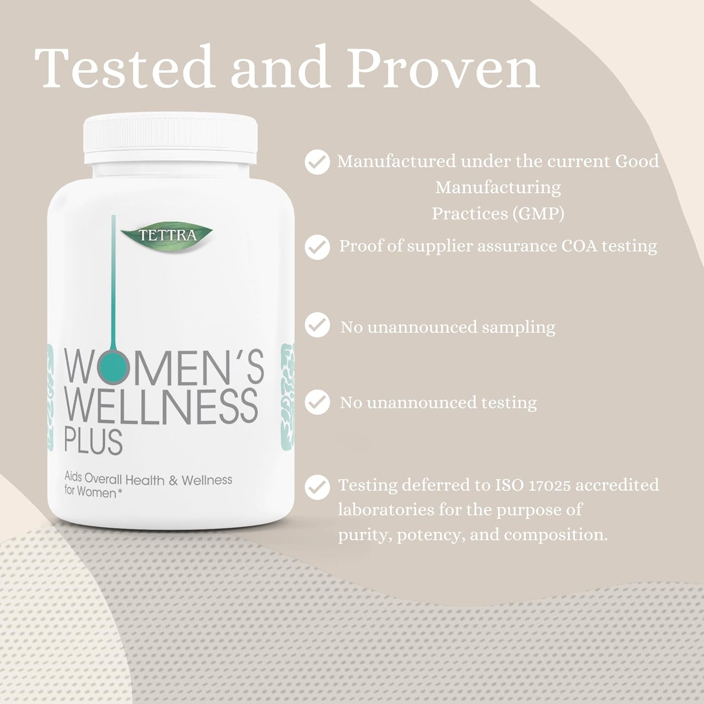 Tettra Women's Myo-Inositol & D-Chiro Inositol Capsules - 30-Day Supply for Hormonal Balance & Ovarian Support, Vitamin B8 - 60 Caps