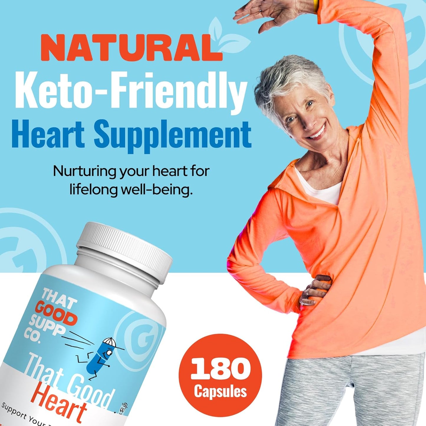 That Good Heart CoQ10 Nutritional Supplement - Supports General Health & Blood Circulation - Made in USA - Men & Women's Health Formula