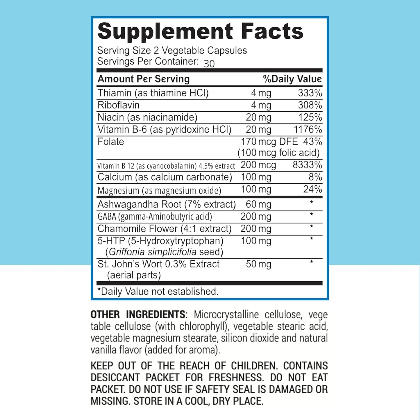 That Good Mood Support Supplement for Women & Men - Stress Relief & Cognitive Well Being - Vitamin B12, 5-HTP, Ashwagandha Root, GABA - USA Made