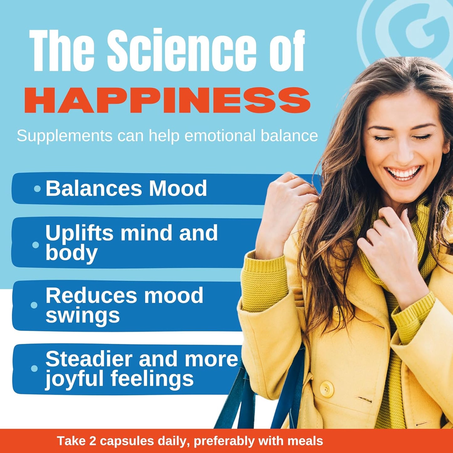 That Good Mood Support Supplement for Women & Men - Stress Relief & Cognitive Well Being - Vitamin B12, 5-HTP, Ashwagandha Root, GABA - USA Made