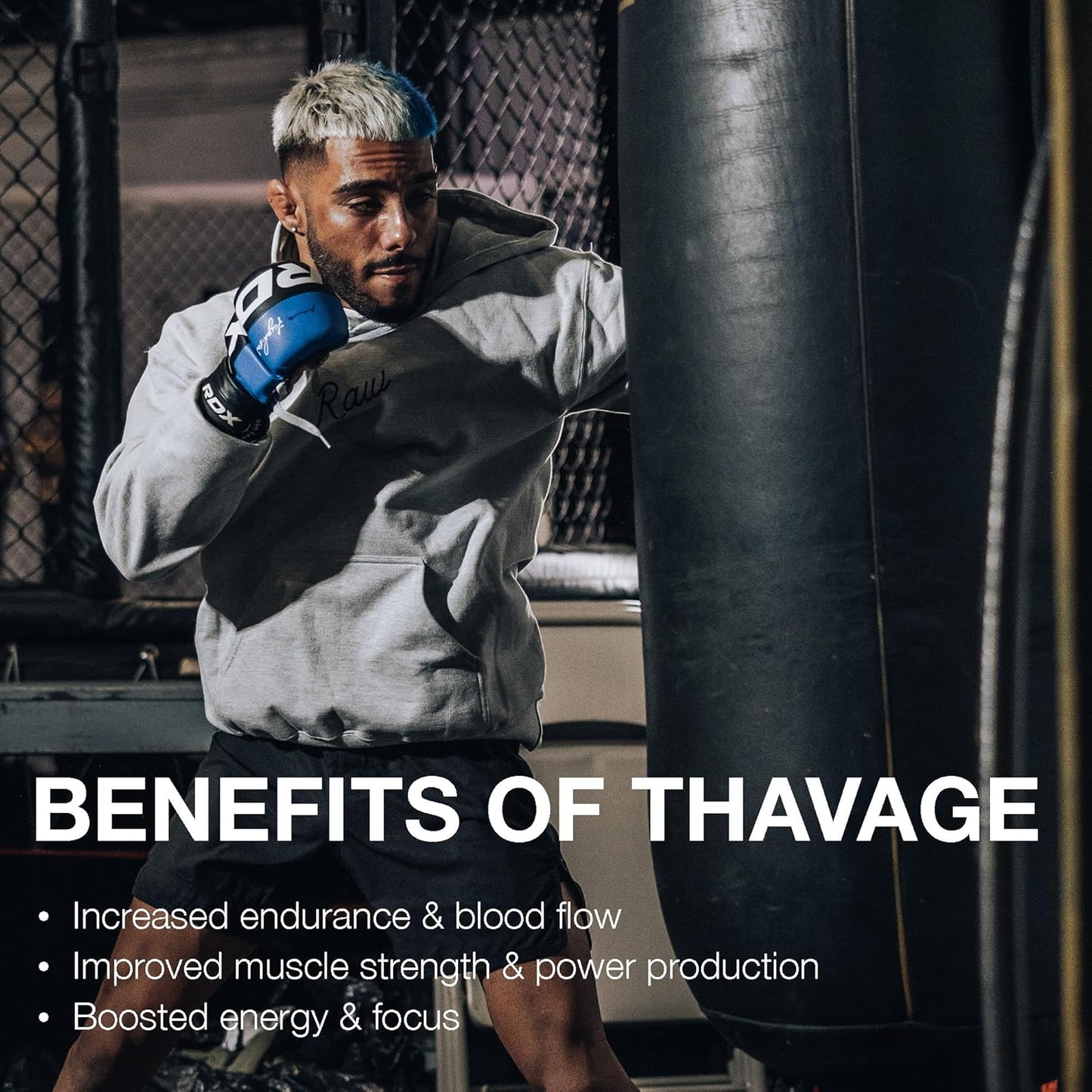 Thavage RAW Preworkout Powder - Cbum Sports Nutrition Supplement (5 Peat, Red Gummy) - Pre Workout for Men & Women - Hydration, Mental Focus, Energy - 40 Servings