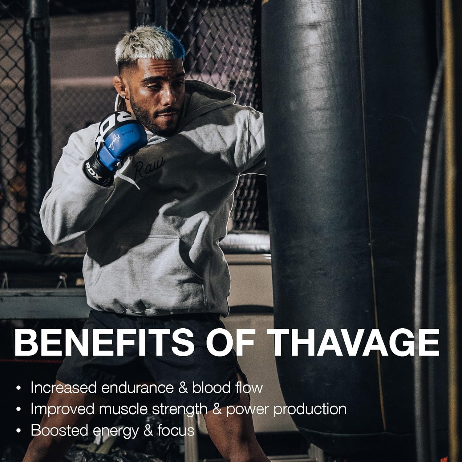 Thavage RAW Preworkout Powder - Cbum Sports Nutrition Supplement (5 Peat, Red Gummy) - Pre Workout for Men & Women - Hydration, Mental Focus, Energy - 40 Servings