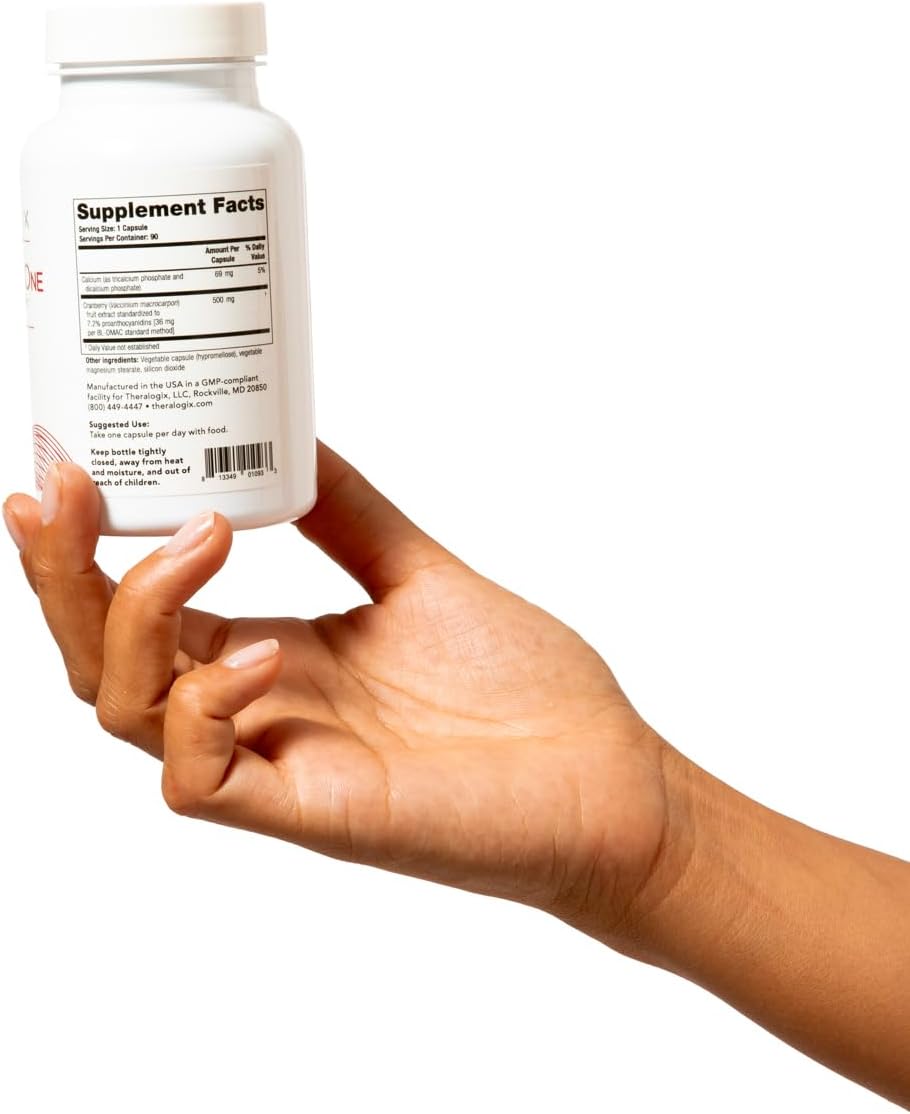 Theralogix TheraCran One Cranberry Capsules - 180-Day Supply - Urinary Tract Health Supplement - 36mg PACs - NSF Certified - 180 Count