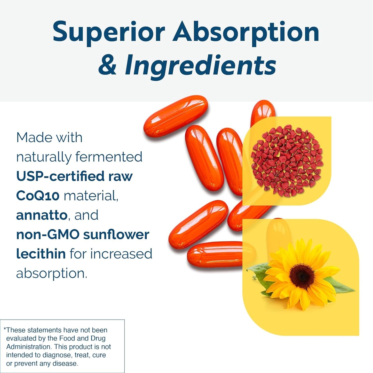 Therapeutic-Strength CoQ10 400mg Softgels for Natural Energy & Heart Health - Research Backed Coenzyme Q10 Supplement (60 Softgels)
