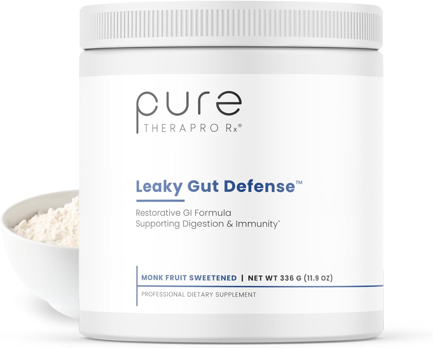 Therapro Rx Leaky Gut Defense Supplement - L-Glutamine, Licorice Root, Aloe Leaf, Arabinogalactan Powder Drink for Gut Health - Men and Women, 60 Servings