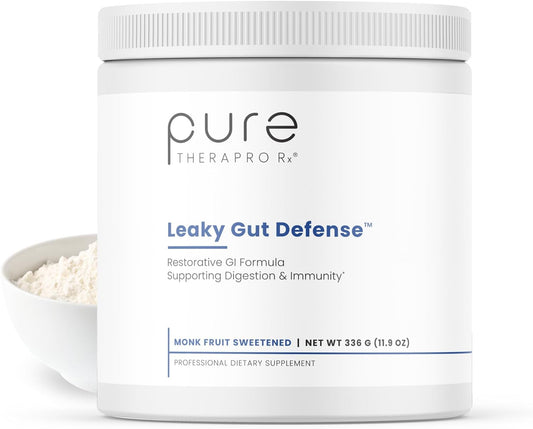 Therapro Rx Leaky Gut Defense Supplement - L-Glutamine, Licorice Root, Aloe Leaf, Arabinogalactan Powder Drink for Gut Health - Men and Women, 60 Servings