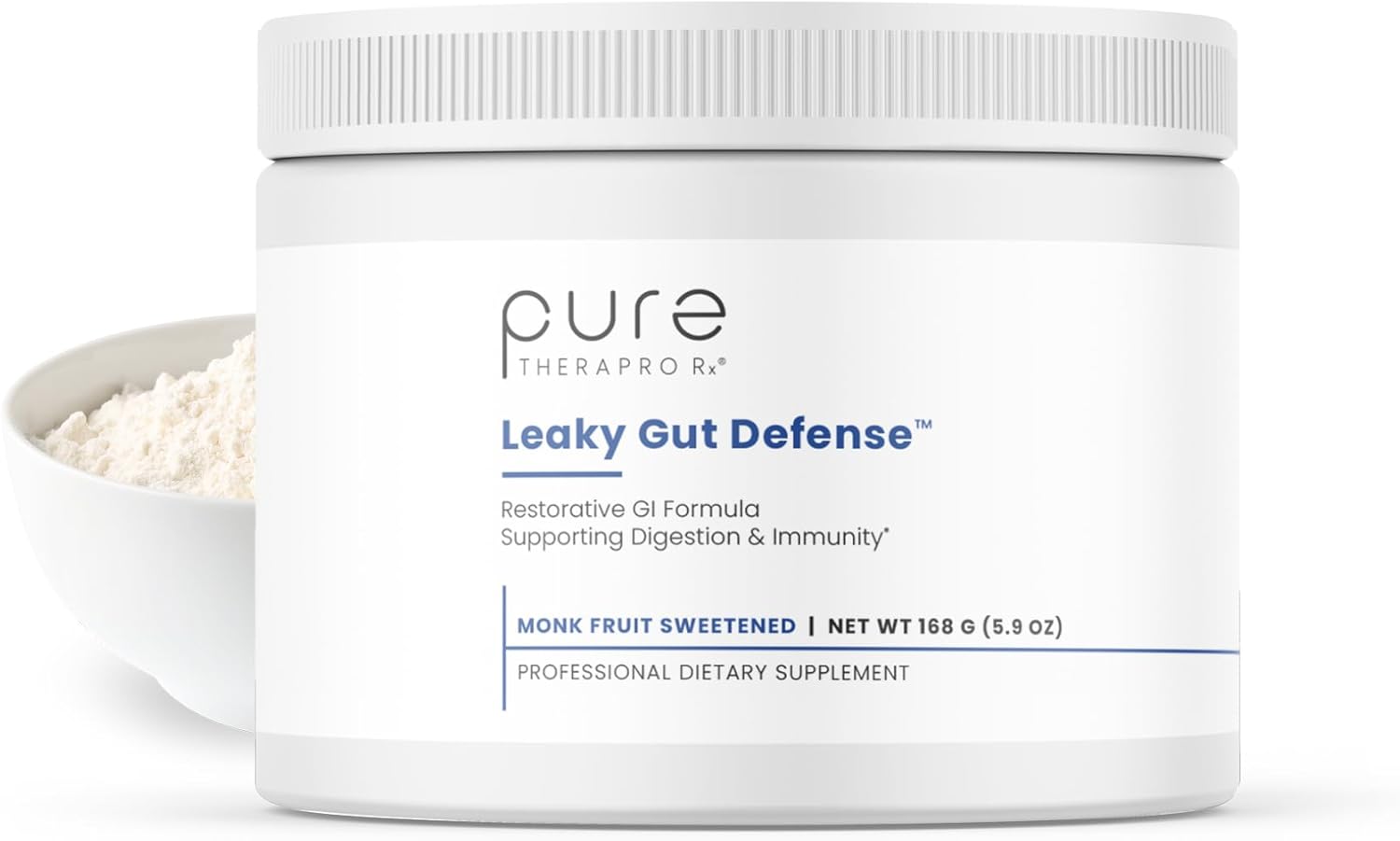Therapro Rx Leaky Gut Defense Supplement - Supports Gut Health with L-Glutamine, Licorice Root, Aloe, Arabinogalactan - 30 Servings, 168g