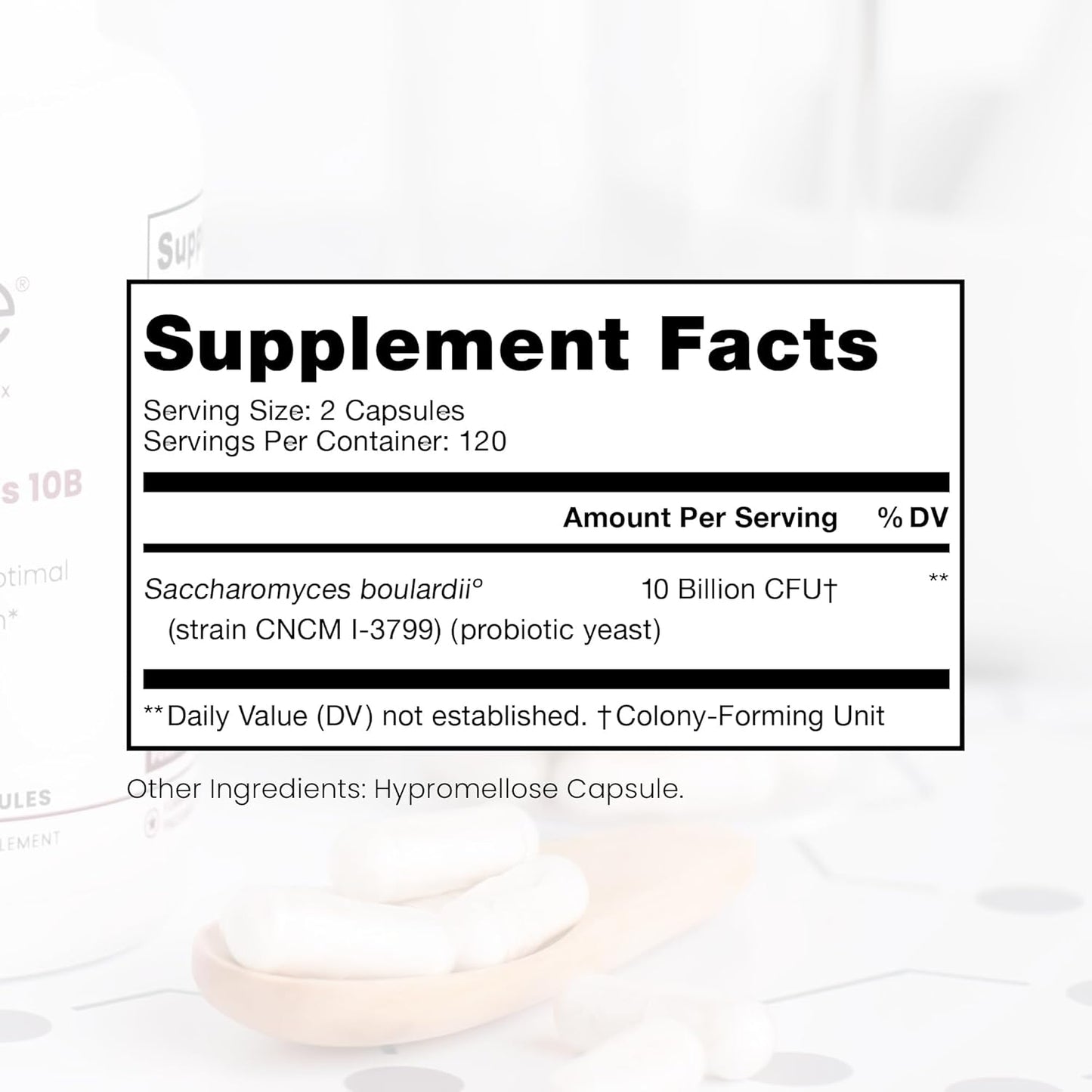 Therapro Rx Saccharomyces Boulardii Probiotic Capsules - 10B CFU, Patented Strain CNCM I-3799, Men and Women, 240 Count