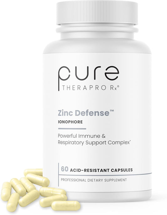 Therapro Rx Zinc Defense Capsules | 60 Servings | L-OptiZinc & Quercefit | Chelated Minerals for Immune, Gut, Hormonal Balance