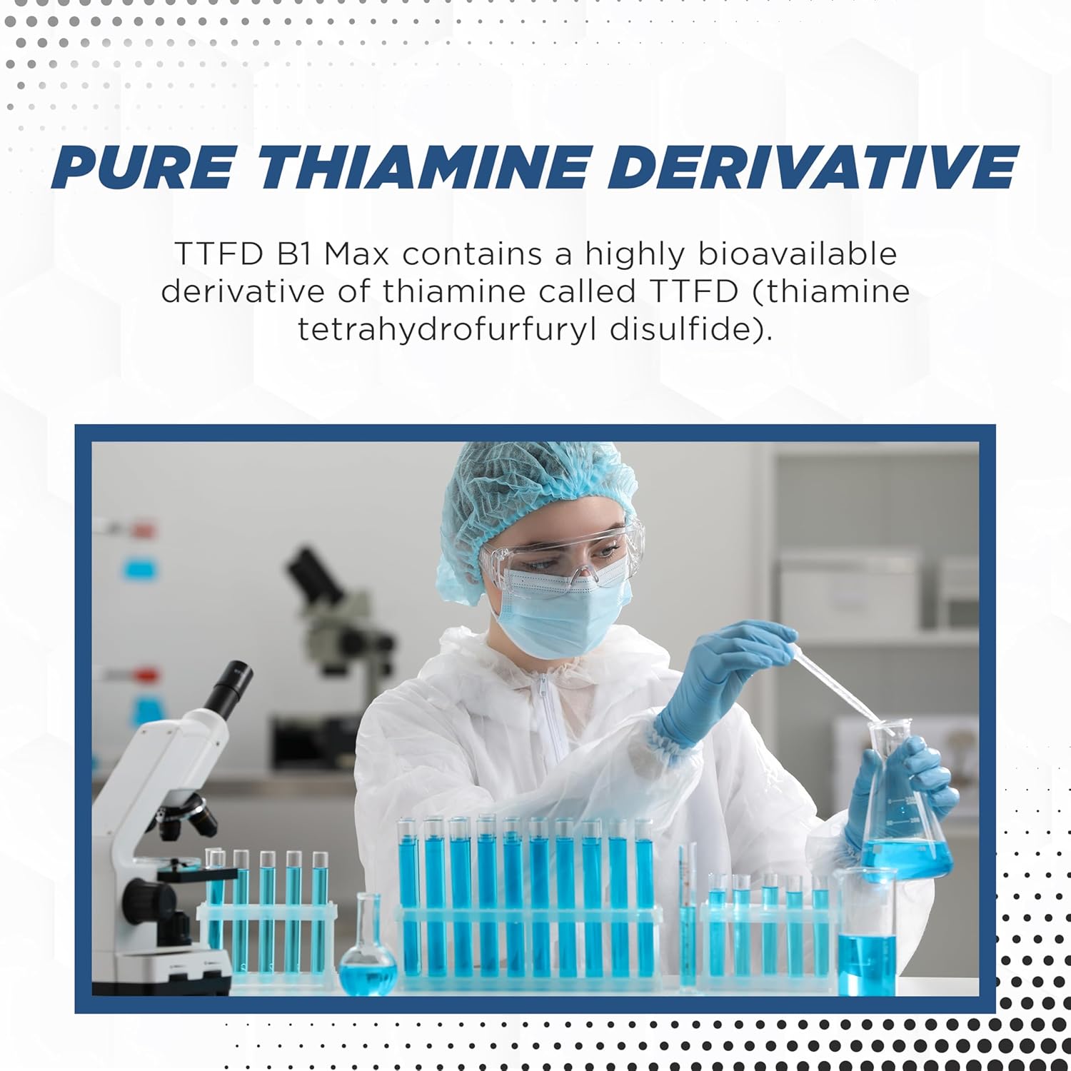 Thiamine Vitamin B1 TTFD 100mg Capsules - Thiamine Tetrahydrofurfuryl Disulfide Supplement by MaxLife Naturals