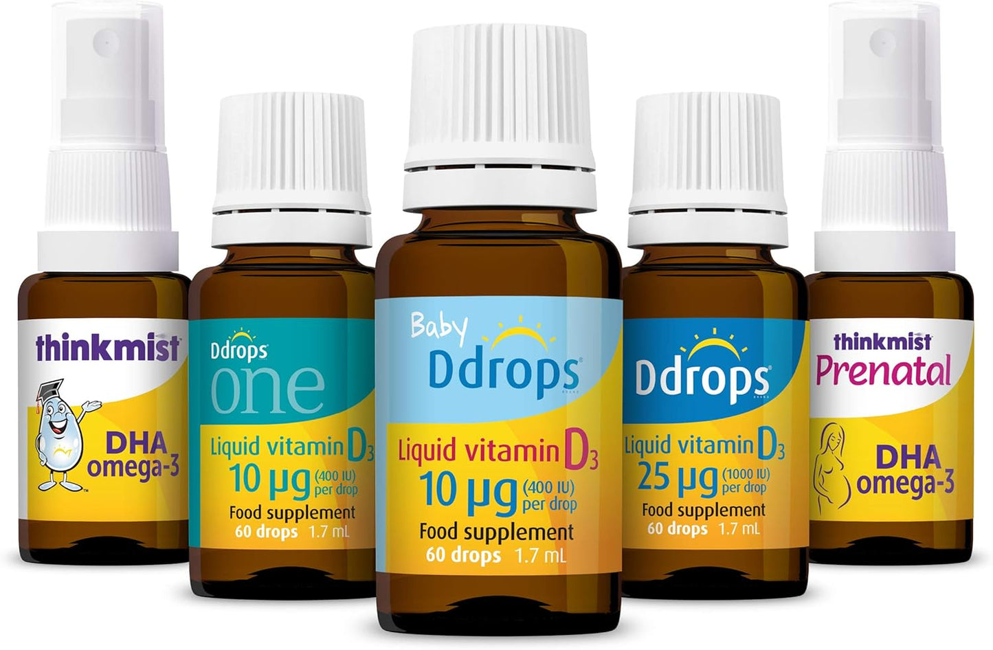 Thinkmist Kids DHA Omega-3 Liquid Spray - Supports Brain Function & Vision - Non-GMO, No Sugary Gummies - 80 Sprays