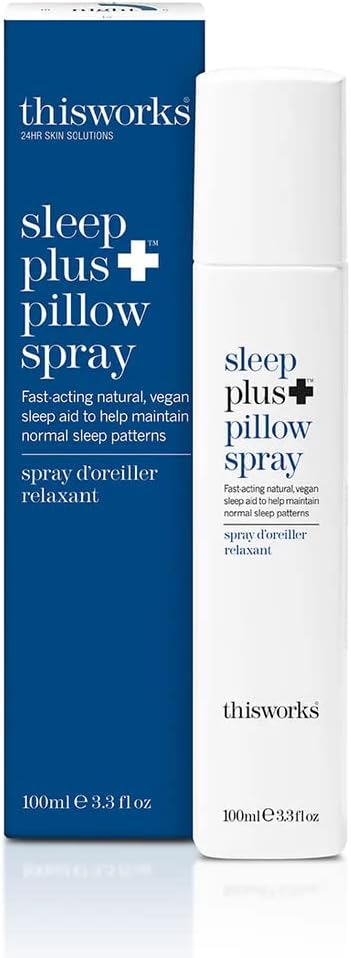 THISWORKS Sleep Plus Pillow Spray - Natural Fast-Acting Rest with Lavender, Vetivert, and Camomile - 100ml