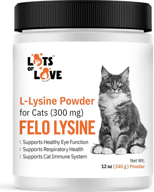 Thomas Pet Earlier Lots of Love Pet Products Felo Lysine - L-Lysine Powder for Cats 300 mg, 12 oz