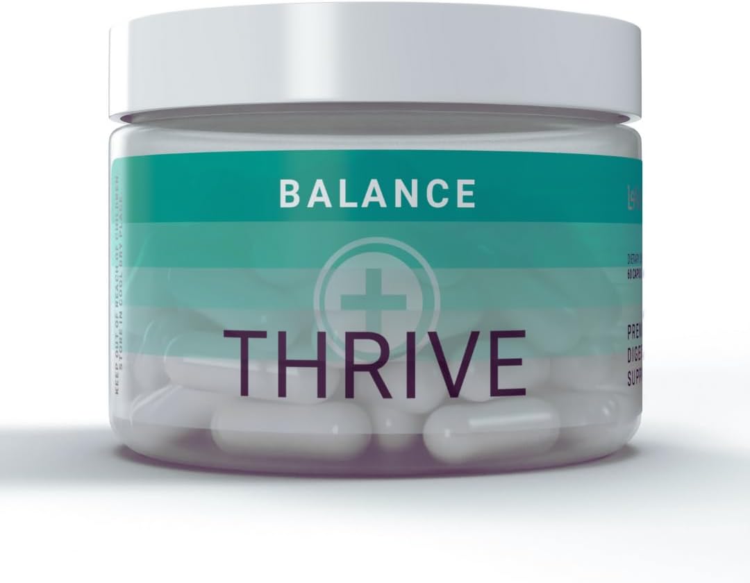 Thrive Balance Capsules 60ct | Plant-Based Digestive Support | Ginger Root, Fennel Seed, Buckthorn Bark | Gut Health & Bloating Relief